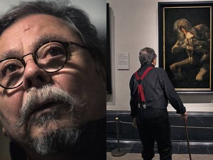 Alberto Corazón, con el Saturno de Goya