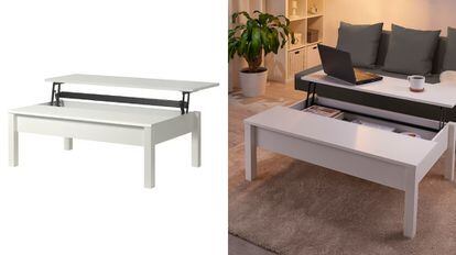 La carga máxima que puede soportar esta mesa top ventas rebajada en Ikea es de 30 kilogramos.