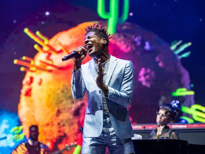 El músico Jon Batiste, durante su actuación en el Austin City Limits Festival, el 10 de octubre.