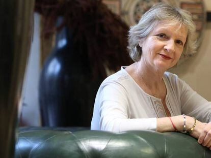 La escritora francesa Lorraine Fouchet, en el hotel Villa Real de Madrid.