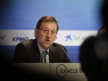 El presidente del Gobierno, Mariano Rajoy, en la clausura de las XXIX jornadas organizadas por el C&iacute;rculo de Econom&iacute;a en Sitges (Barcelona). 