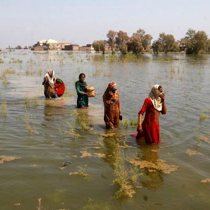 Inundaciones en la provincia de Sindh (Pakistán), en septiembre de 2022.