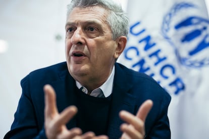 Filippo Grandi, Alto Comisionado de las Naciones Unidas para los Refugiados, ACNUR, durante la entrevista con EL PAÍS en el aeropuerto El Dorado de Bogotá, el viernes 18 de junio..