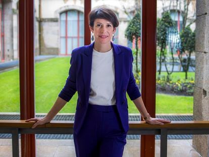 Ana Pontón, candidata del BNG a la presidencia de la Xunta, el jueves pasado en el Parlamento de Galicia.