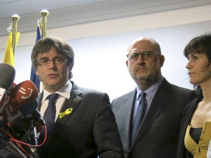 El expresidente de la Generalitat, Carles Puigdemont ,este viernes en Bruselas.