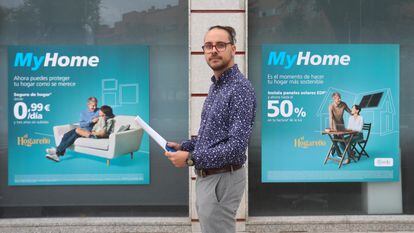 Daniel Rodríguez, que ha cambiado su hipoteca de interés variable a fijo, el jueves en Madrid.