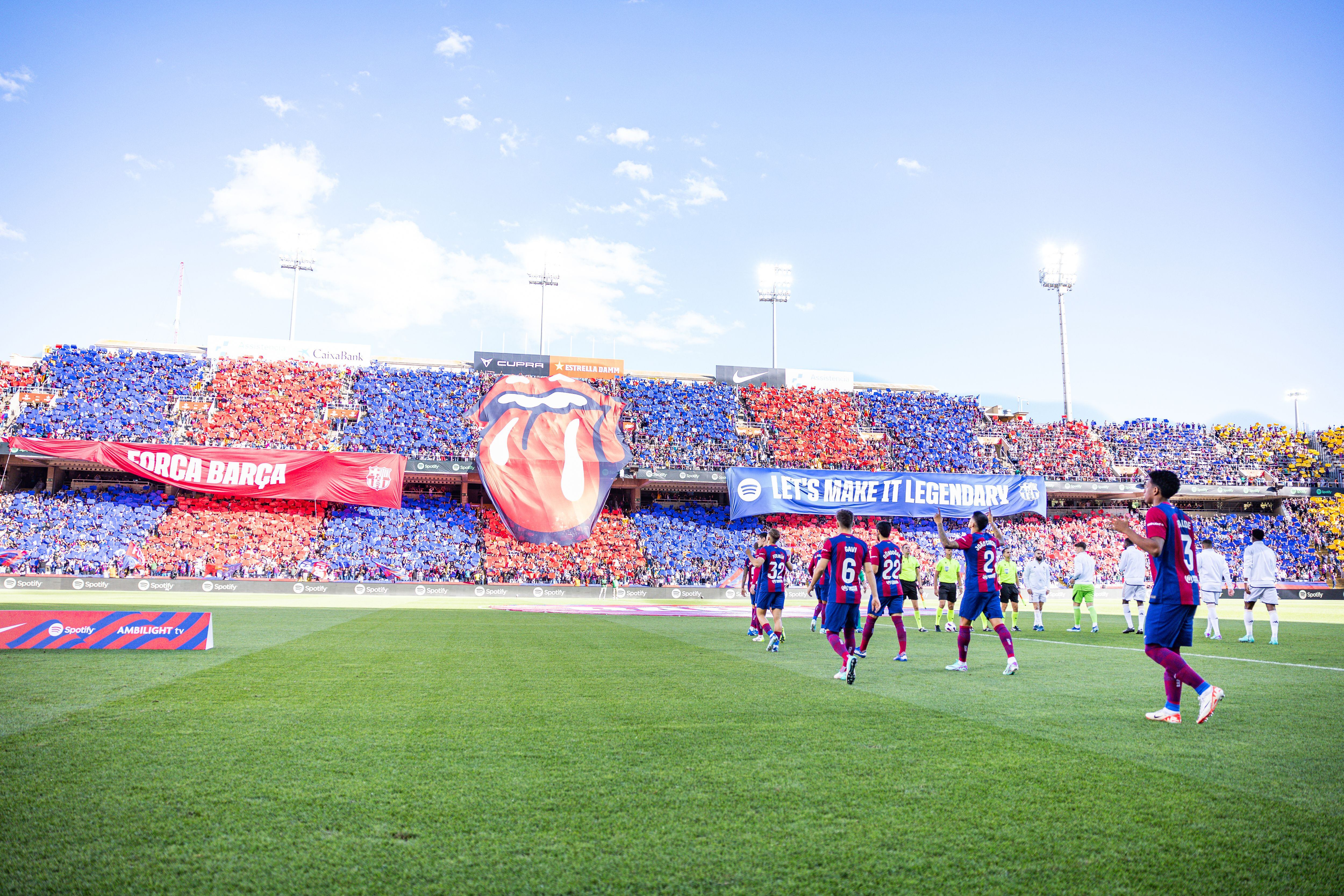 Imagen de Montjuïc en el encuentro ante el Real Madrid.