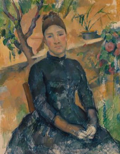 'Madame Cézanne en el invernadero' (1891).