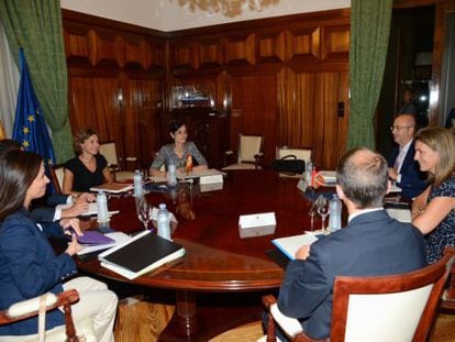 Reuni&oacute;n mantenida en Madrid entre representantes de los Gobierno vasco y central.