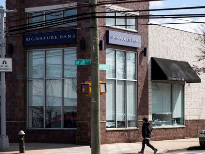 Una sucursal de Signature Bank en Nueva York.