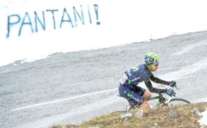 Visconti, durante la ascensión al Galibier.