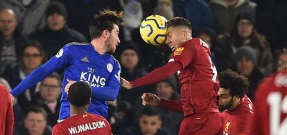 Firmino, en el momento del primer gol al Leicester.