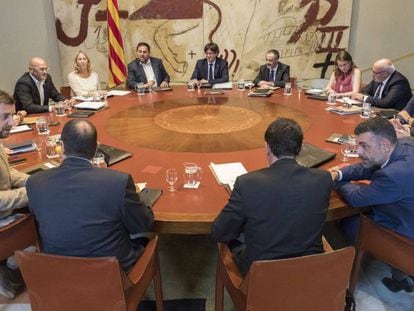 Imagen de archivo de la reunión semanal del Ejecutivo catalán