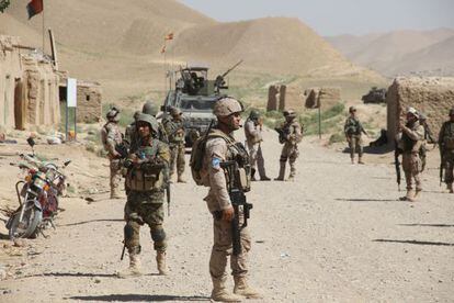Soldados espa&ntilde;oles en la provincia de Badghis, donde se produjo el enfrentamiento. 