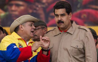 Cabello y Maduro, el s&aacute;bado pasado en Caracas.