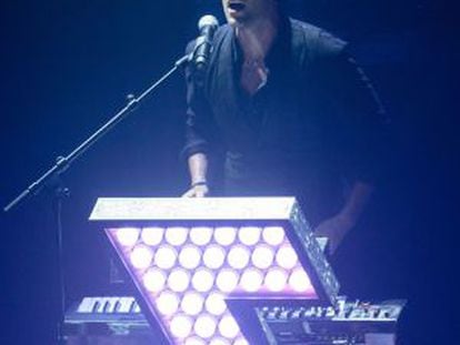 Brandon Flowers, l&iacute;der de The Killers, durante un concierto en leeds el mes pasado.  