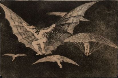 &#039;Modo de volar&#039;, disparate n&uacute;mero 13 de Goya.