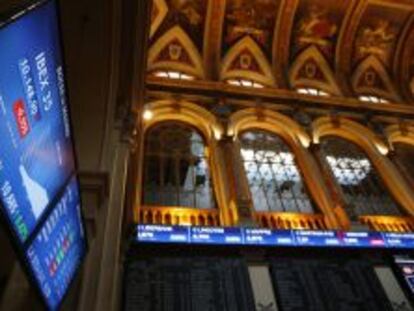 Imagen del interior de la Bolsa de Madrid.