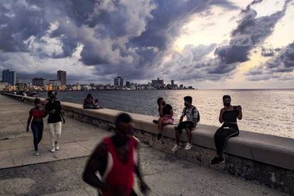 El Malecón de La Habana durante la pandemia.