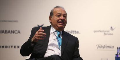 Carlos Slim, en un foro de directivos.