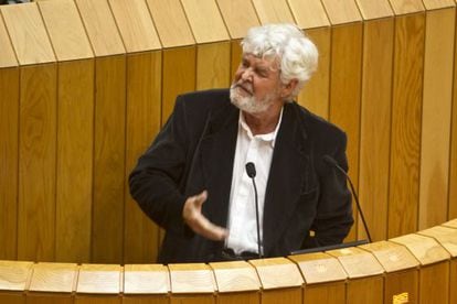 Xosé Manuel Beiras, durante el debate sobre el estado de la autonomía