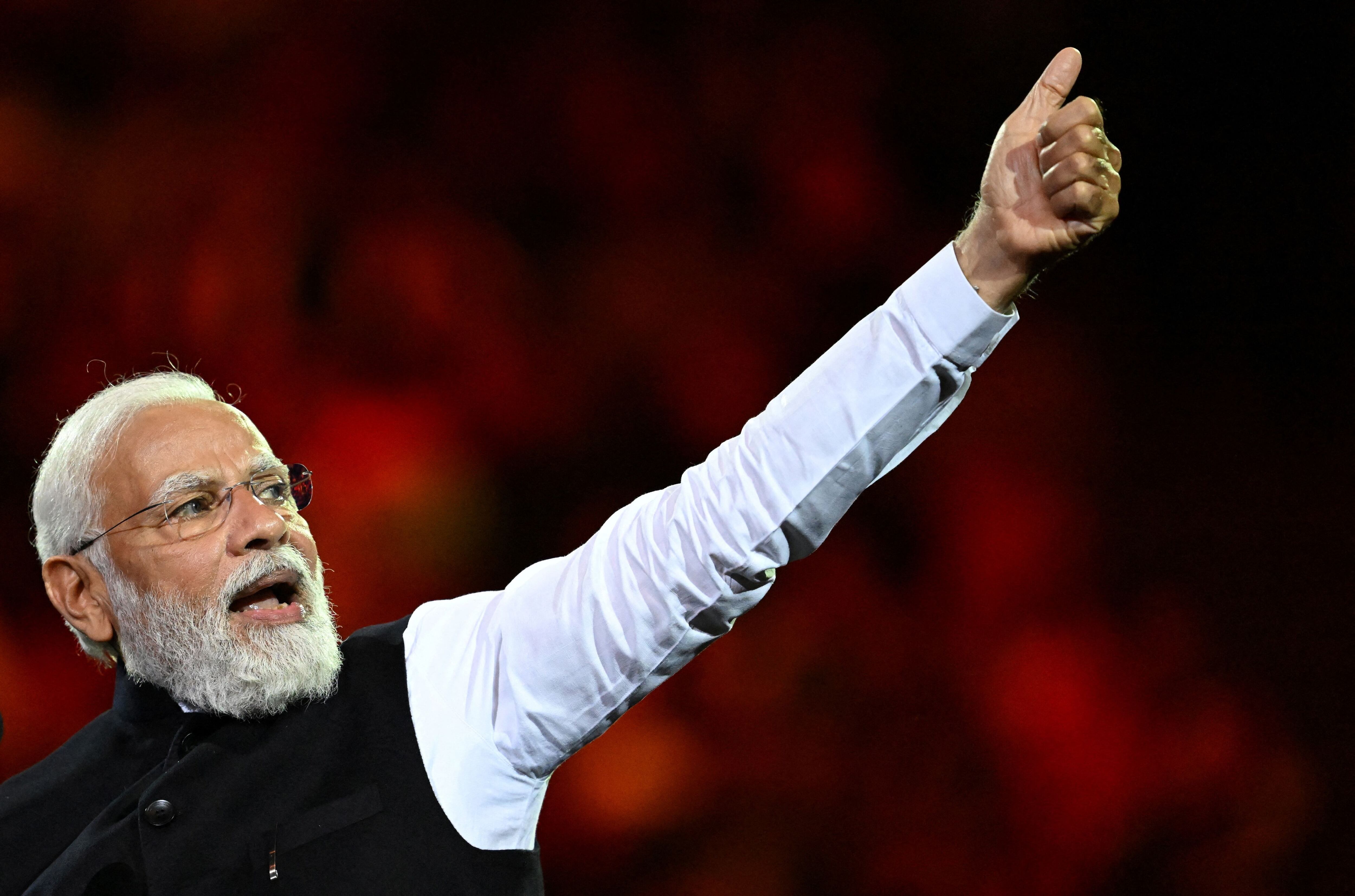 El primer ministro indio, Narendra Modi, pronuncia un discurso en Sydney (Australia), el 23 de mayo de 2023.