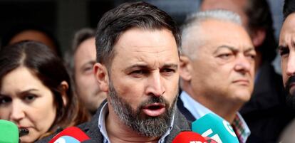 El líder de Vox, Santiago Abascal