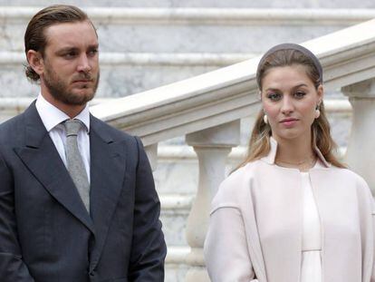 Pierre Casiraghi y Beatrice de Borromeo el D&iacute;a Nacional de M&oacute;naco, en noviembre de 2016. 