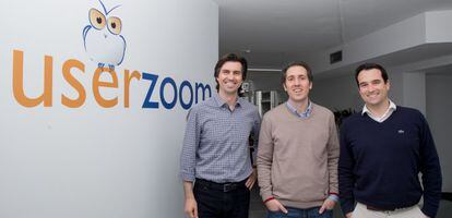 Alfonso de la Nuez, Xavier Mestres y Javier Darriba, fundadores de UserZoom.