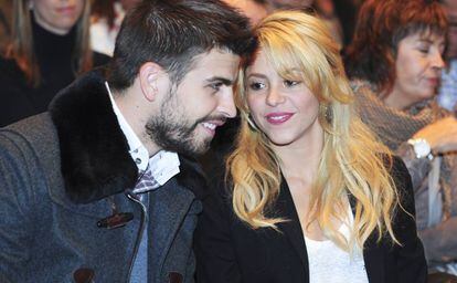 Gerard Piqué y Shakira, en Barcelona, en 2011.
