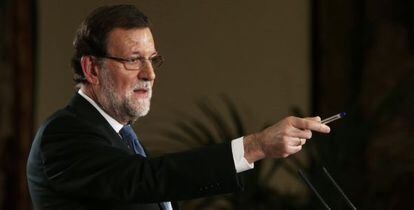 El presidente del Gobierno, Mariano Rajoy, en su rueda de prensa del 26 de diciembre.