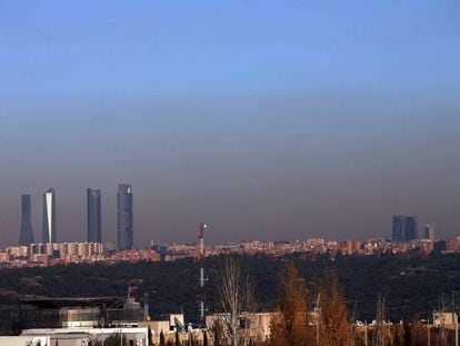 Aspecto que presentaba la contaminaci&oacute;n en Madrid el pasado octubre.