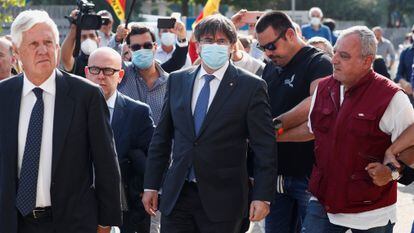Carles Puigdemont llega al tribunal de apelación de Sassari el pasado 4 de octubre, en Cerdeña.