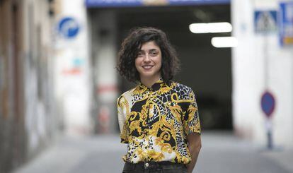 La escritora argentina Mercedes Halfon, en octubre en el barrio madrileño de Lavapiés.