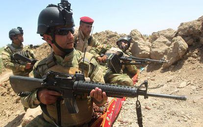 Un soldado iraqu&iacute; en Al Anbar. 