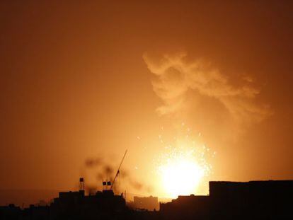 Explosión de un proyectil en Saná.
