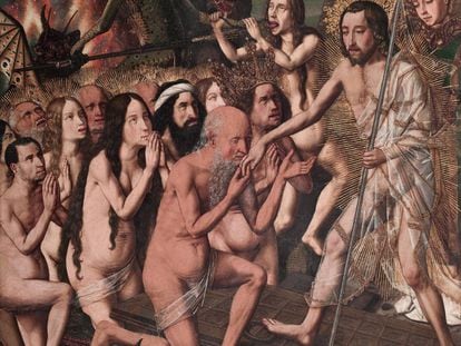 Adán, Eva y otros personajes del Antiguo Testamento en el <i>Descenso de Cristo al Limbo</i> (hacia 1475).