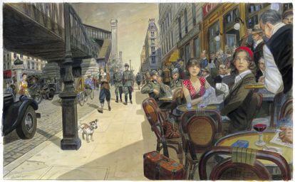 Una ilustración original de 'Jeanne et Cécile', obra de Jean-Pierre Gibrat, que llegó a 67.500 euros.