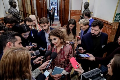 La ministra de Hacienda, María Jesús Montero, en el Congreso el pasado 24 de noviembre.