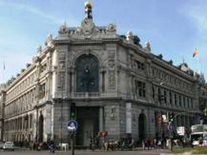Fachada del Banco de España en Madrid.