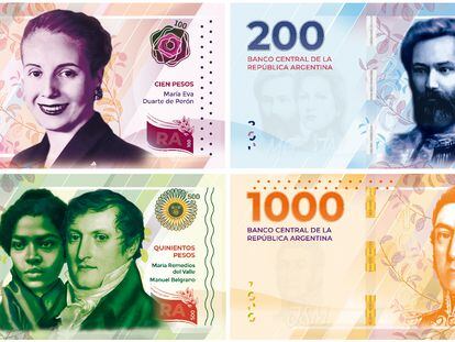 Estos son los nuevos billetes del Banco Central de la República Argentina que presumen de paridad de género.