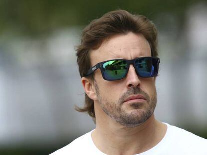 Fernando Alonso, en el circuito de Sepang.