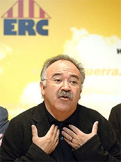 Josep Lluís Carod, ayer en la sede de Esquerra Republicana.