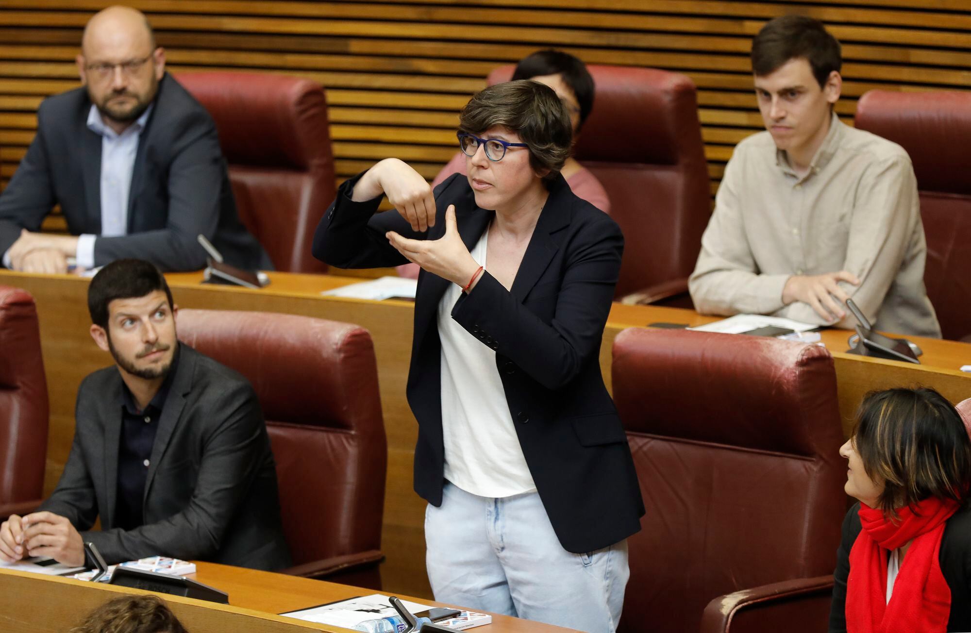 Pilar Lima, en una intervención en las Cortes valencianas.