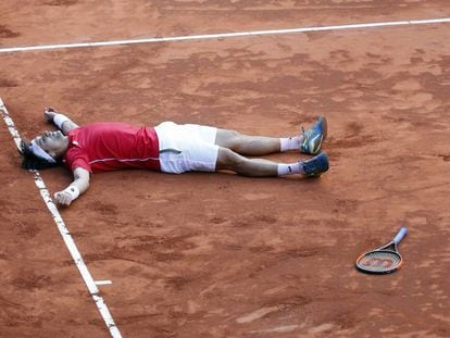 FOTO: Ferrer celebra el triunfo contra Kohschreiber, este domingo en Valencia. / VÍDEO: Fragmento del partido.