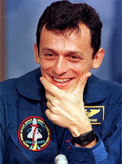 El astronauta español tras su participación en la misión del <i>Discovery.</i>