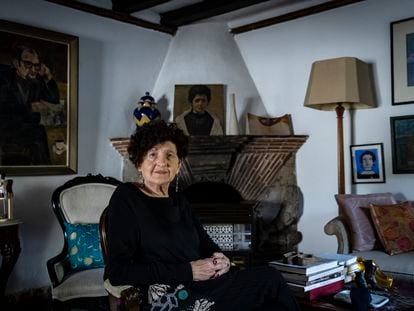 La escritora Margo Glantz, en una entrevista para EL PAÍS, en Coyoacán, Ciudad de México, el 28 de Octubre de 2021. 