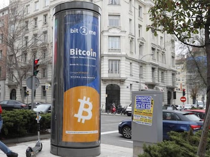 Campaña publicitaria de Bit2Me en Madrid.