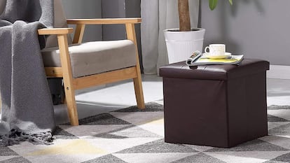 Este taburete es perfecto como reposapiés, asiento auxiliar o caja de  almacenaje y está disponible en cinco colores, Escaparate: compras y  ofertas