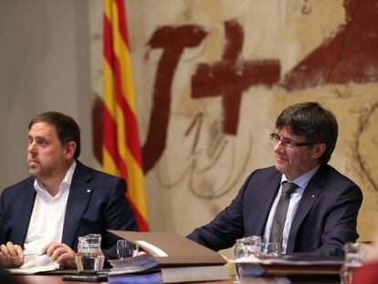 Oriol Junqueras i Carles Puigdemont.